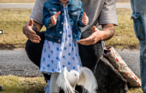 Child with dove